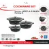 LIFE SMILE Non Stick Cookware Pot Set with Multi Layer Granite Coating